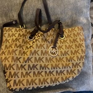 Purple accent Michael Kors bag